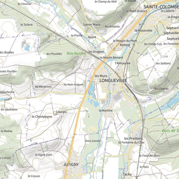 Plan cartographique de Étang Fédéral de Longueville (2,27ha)