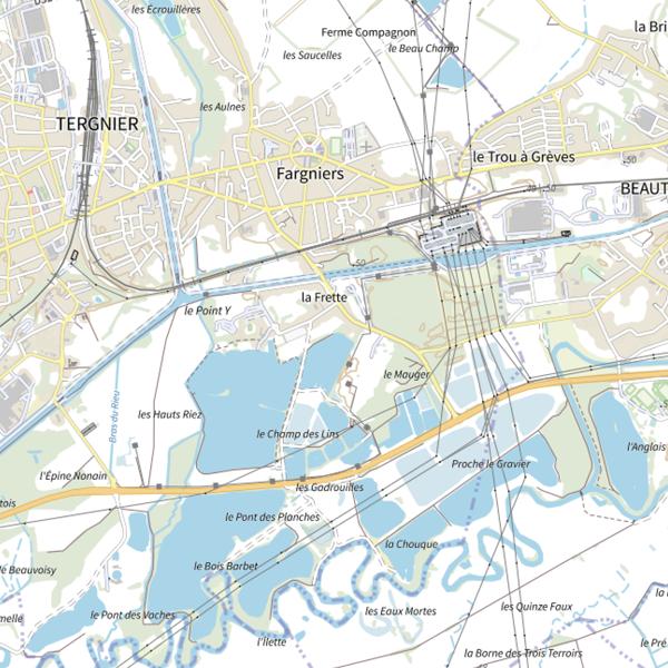 Plan cartographique de Étang fédéral La Frette