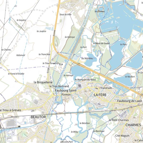 Plan cartographique de Étang fédéral La Vatroye