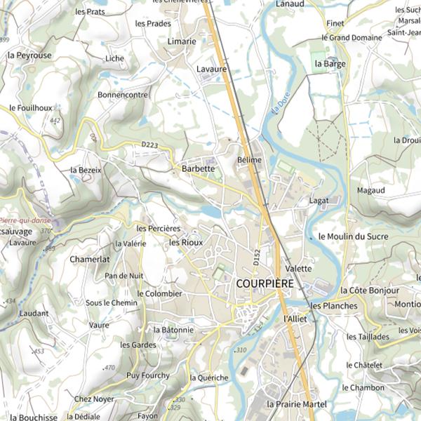 Plan cartographique de Étang Fontaine qui pleut