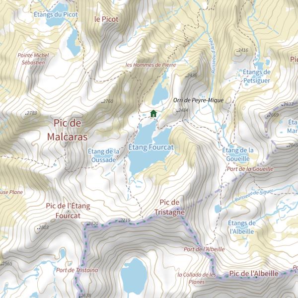 Plan cartographique de Étang Fourcat