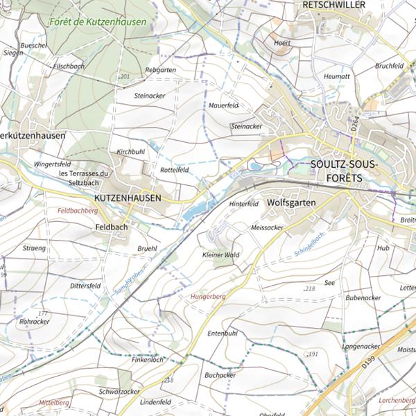 Plan cartographique de Étang Geie