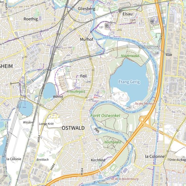 Plan cartographique de Étang Gerig