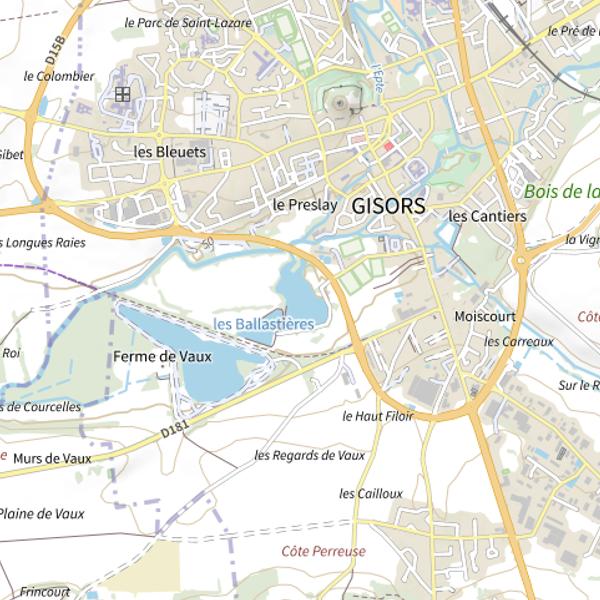 Plan cartographique de Étang Gisors