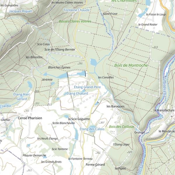 Plan cartographique de Étang Grand-Père