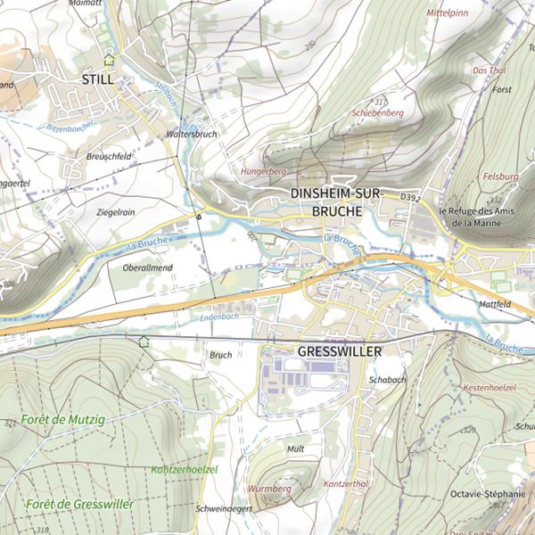Plan cartographique de Étang Gresswiller