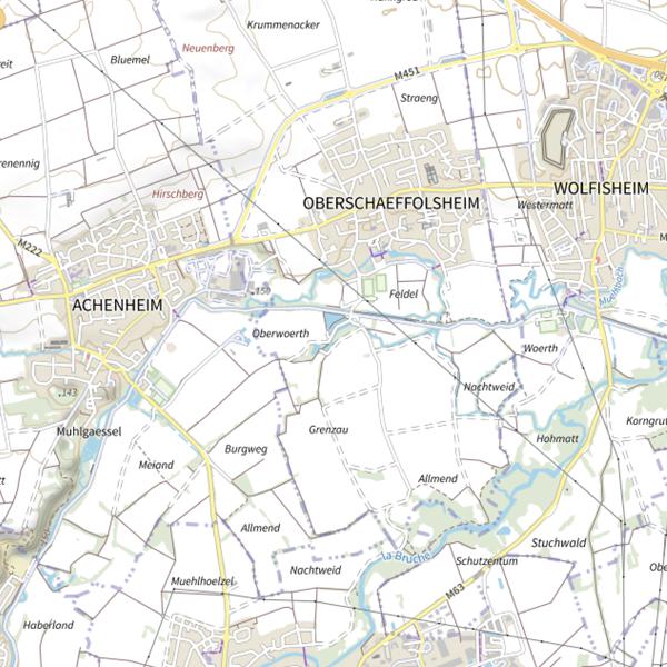 Plan cartographique de Étang Hanfrost