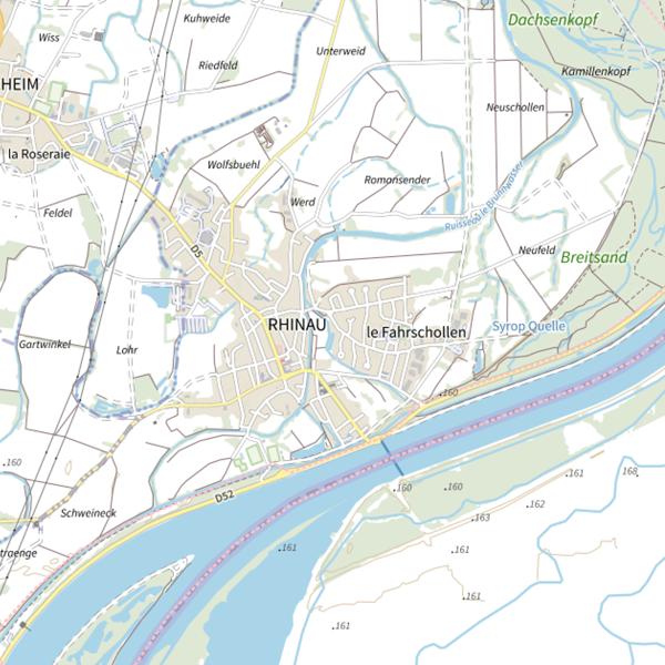 Plan cartographique de Étang Hanfröste