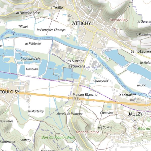 Plan cartographique de Étang Henri Chaval