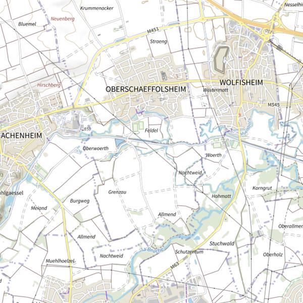 Plan cartographique de Étang Herrenweg