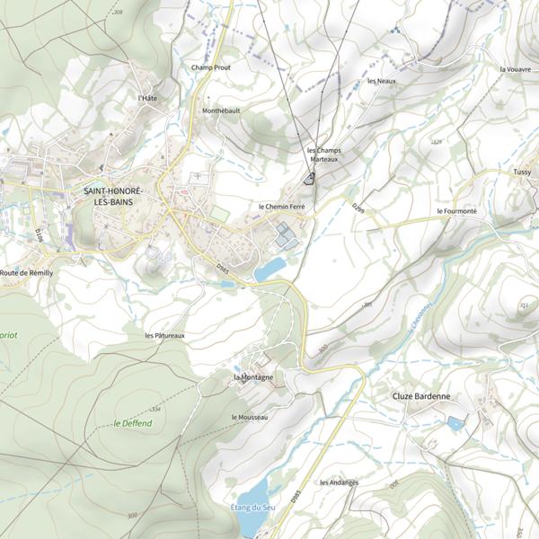 Plan cartographique de Étang Honoré
