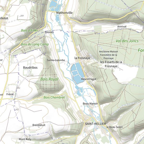 Plan cartographique de Étang J.Vignaud
