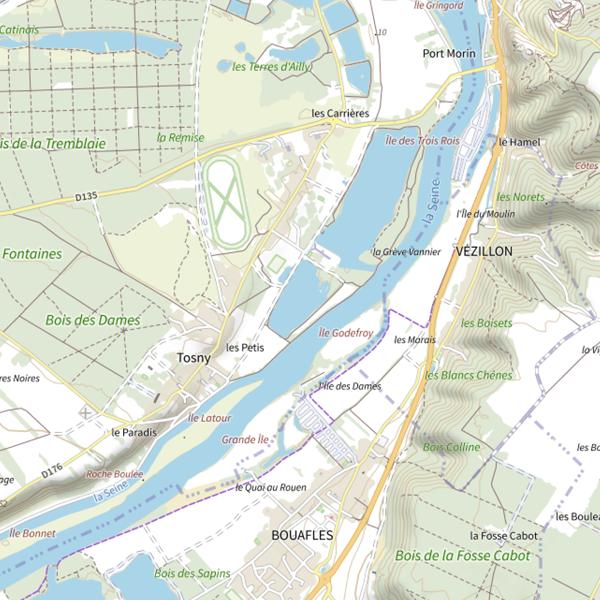 Plan cartographique de Étang Jean Paradis