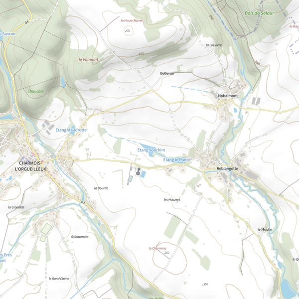 Plan cartographique de Étang Joachim