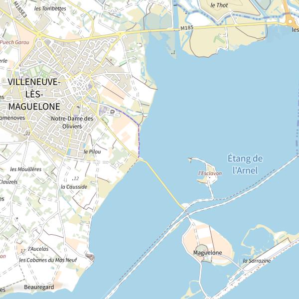 Plan cartographique de Étang Julien Vidal