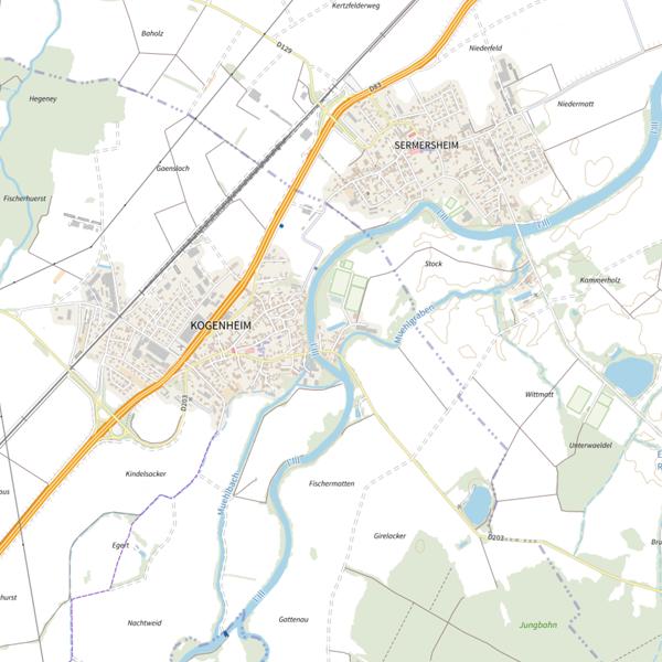 Plan cartographique de Étang Kogenheim