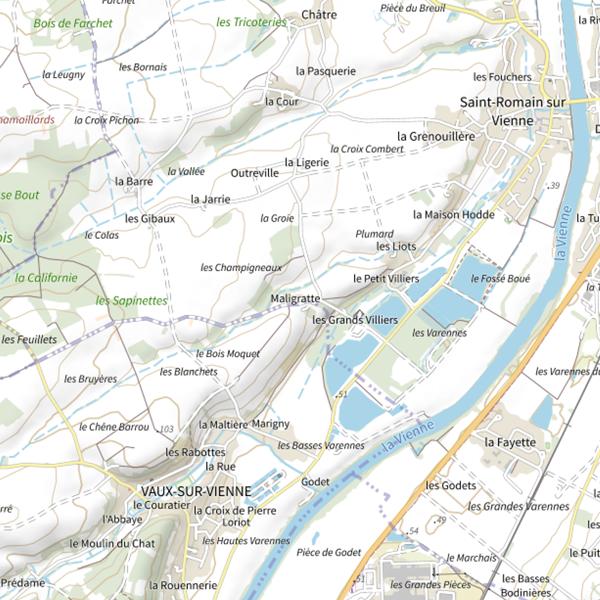 Plan cartographique de Étang la Fayette
