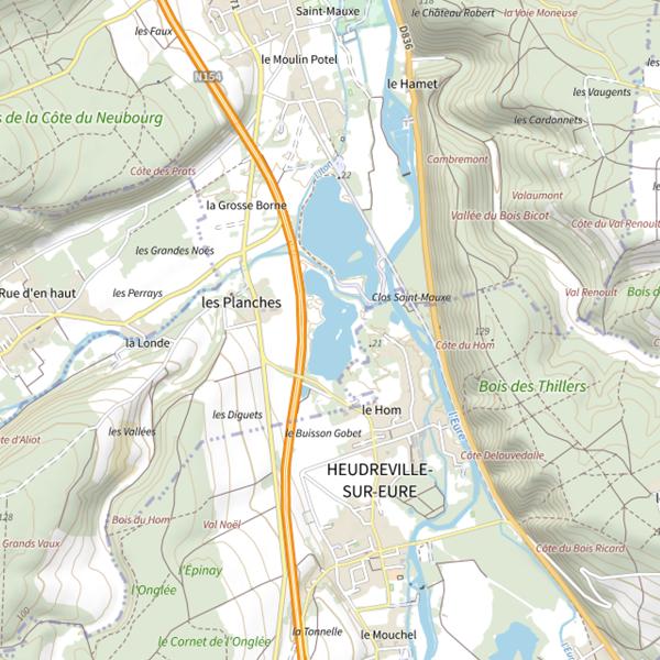Plan cartographique de Étang la Noe