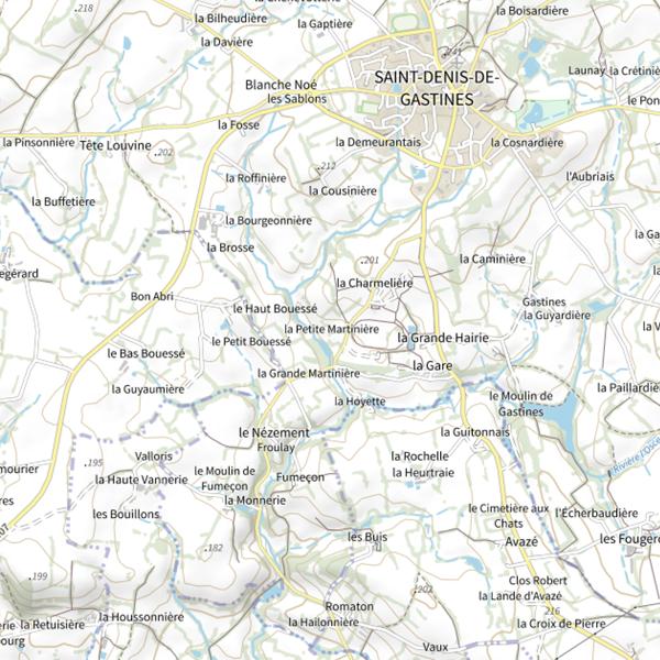 Plan cartographique de Étang La petite Martinière