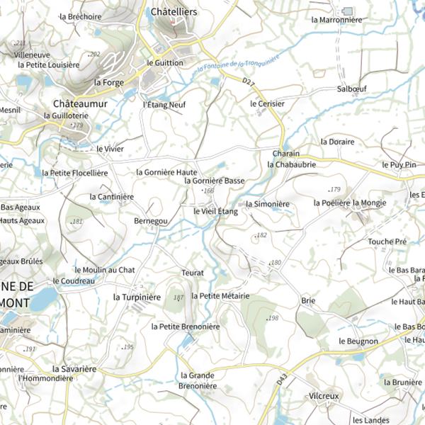 Plan cartographique de Étang la vieille Tourbière
