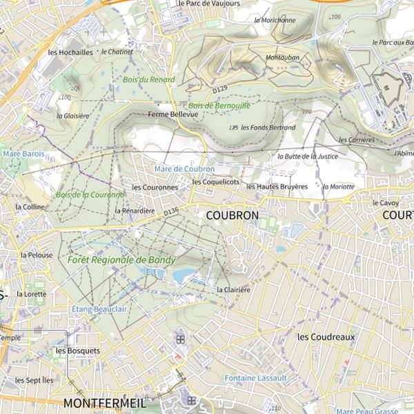 Plan cartographique de Étang Laurence
