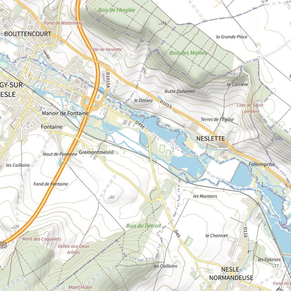 Plan cartographique de Étang le rebouché