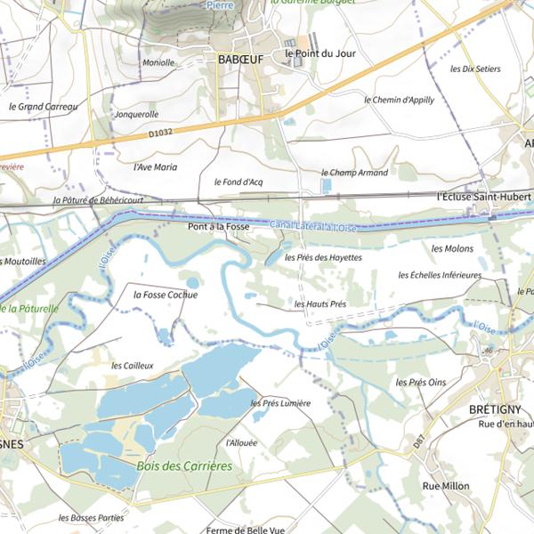 Plan cartographique de Étang Les Viviers