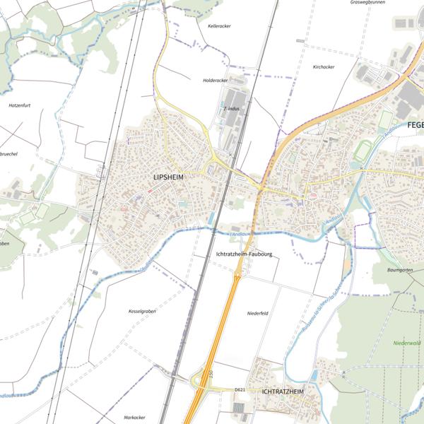 Plan cartographique de Étang Lipsheim