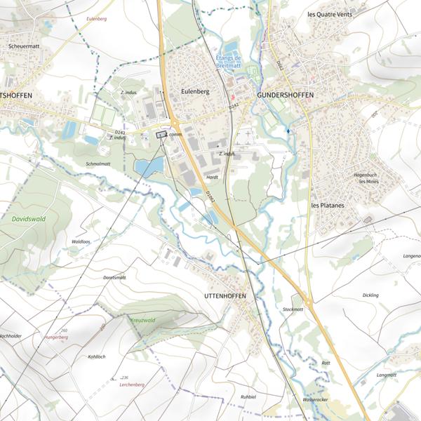 Plan cartographique de Étang Long (Bas-Rhin)