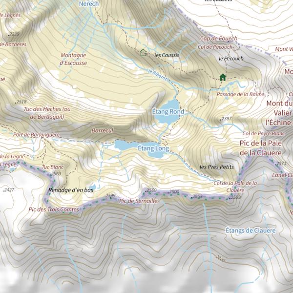 Plan cartographique de Étang Long