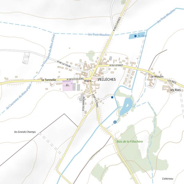 Plan cartographique de Étang Manoir de la Blonnerie