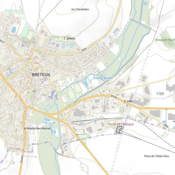 Plan cartographique de Étang Marais