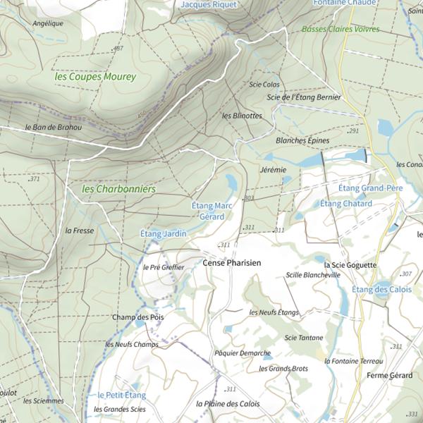 Plan cartographique de Étang Marc Gérard
