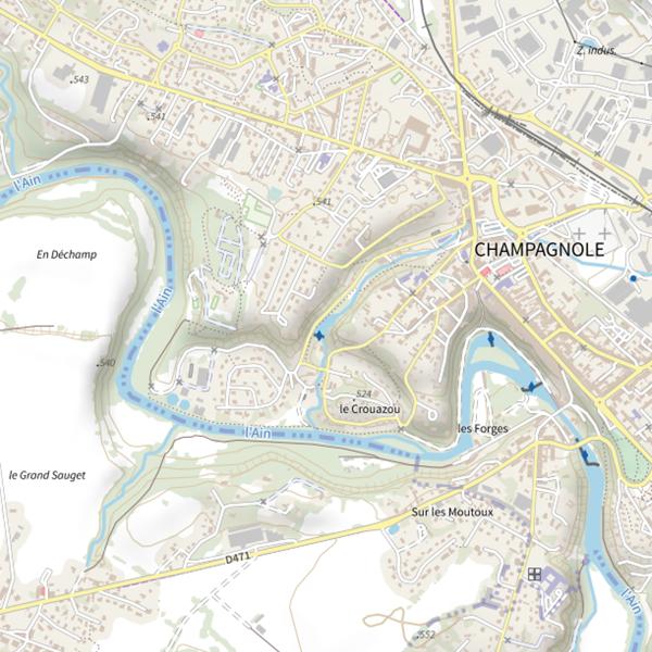 Plan cartographique de Étang Marion