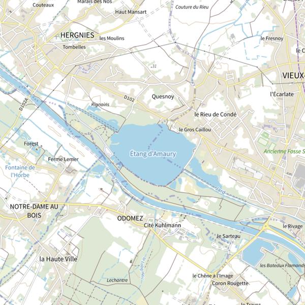 Plan cartographique de Étang Marius