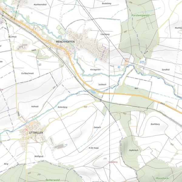 Plan cartographique de Étang Menchhoffen