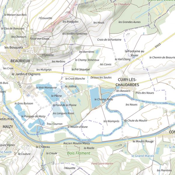 Plan cartographique de Étang Michel Cornette