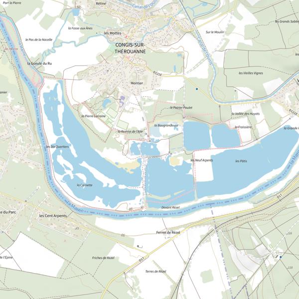 Plan cartographique de Étang Morillon