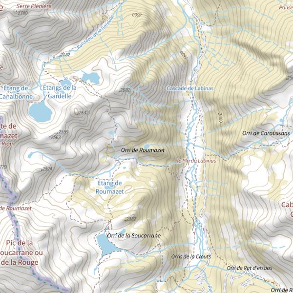 Plan cartographique de Étang Mort de Roumazet