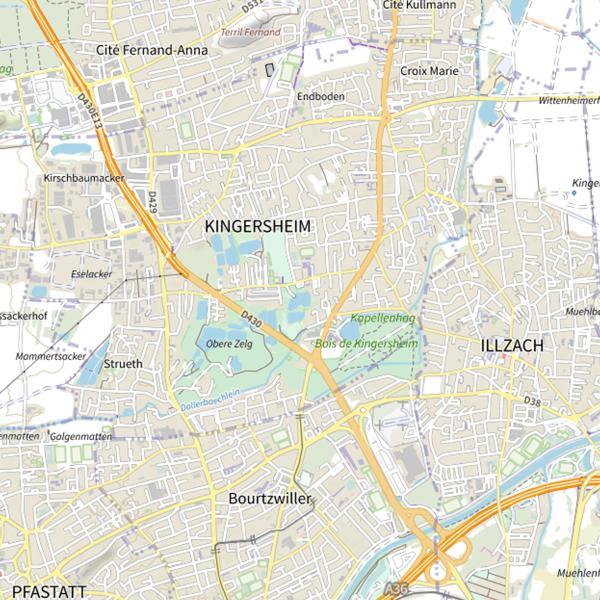 Plan cartographique de Étang Nicola
