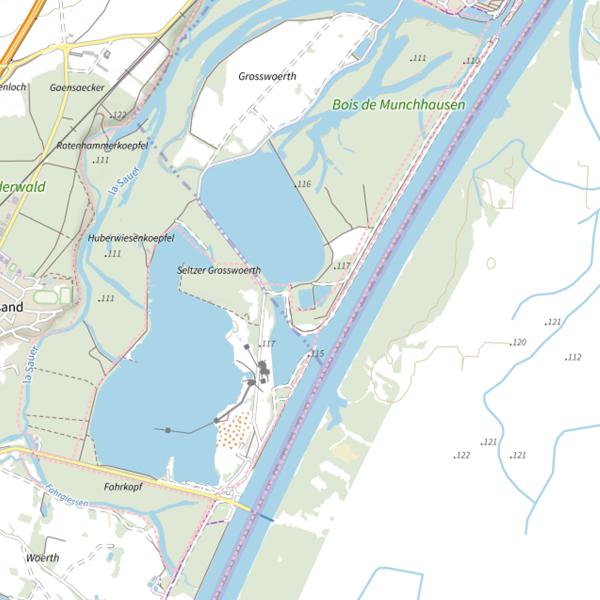Plan cartographique de Étang Oberhassengrund