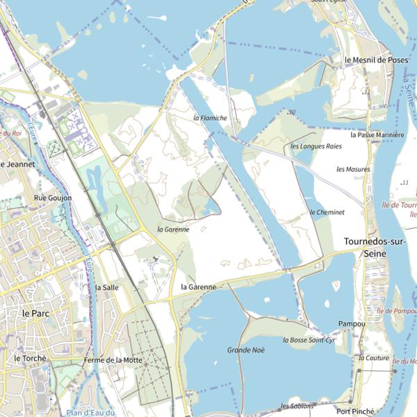 Plan cartographique de Étang option loisir-ULM