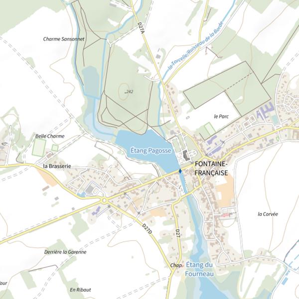 Plan cartographique de Étang Pagosse