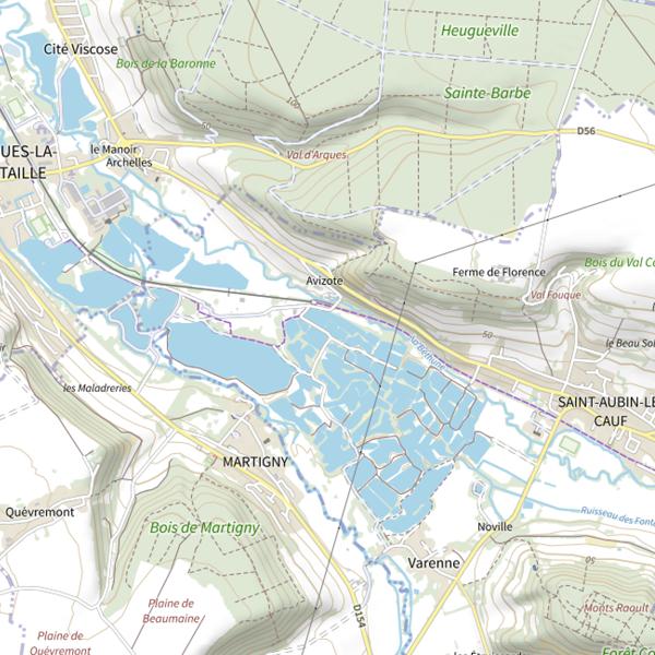 Plan cartographique de Étang Parcours truites