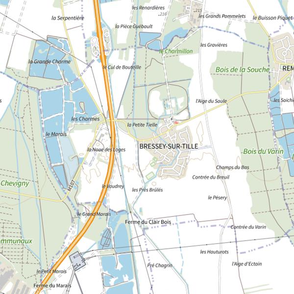 Plan cartographique de Étang Pascarpe