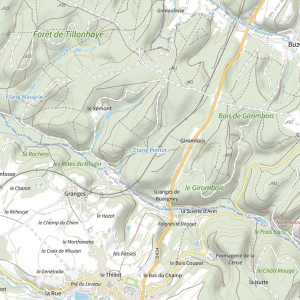 Plan cartographique de Étang Pernot