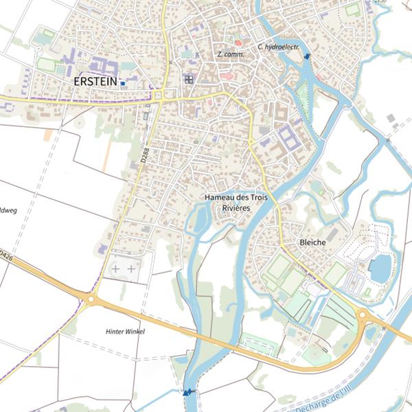 Plan cartographique de Étang privé