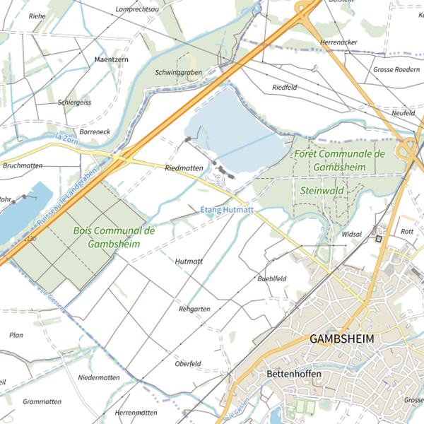 Plan cartographique de Étang Riedmatt