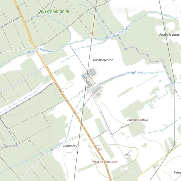 Plan cartographique de Étang Romé