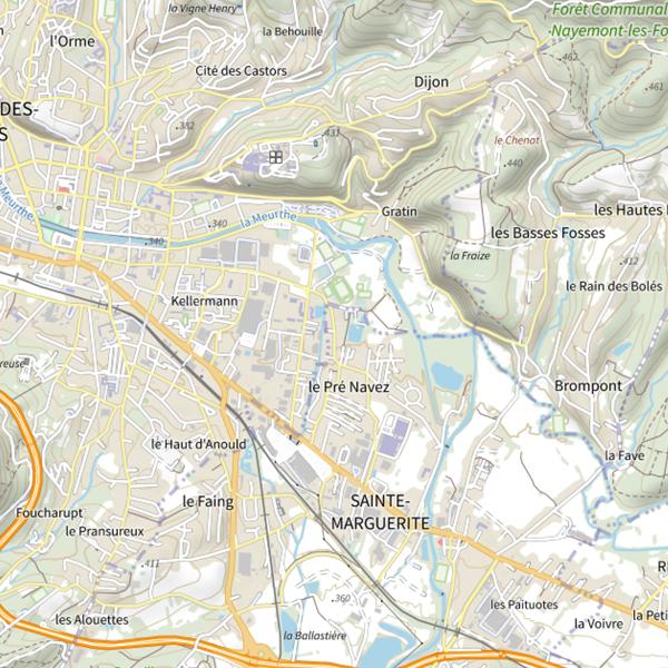 Plan cartographique de Étang Sainte Marguerite